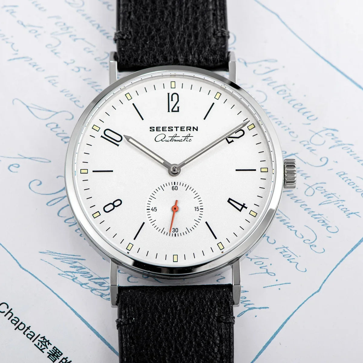 Men's Ultra-Thin Automatic Dress Watch – Stainless Steel Business Watch