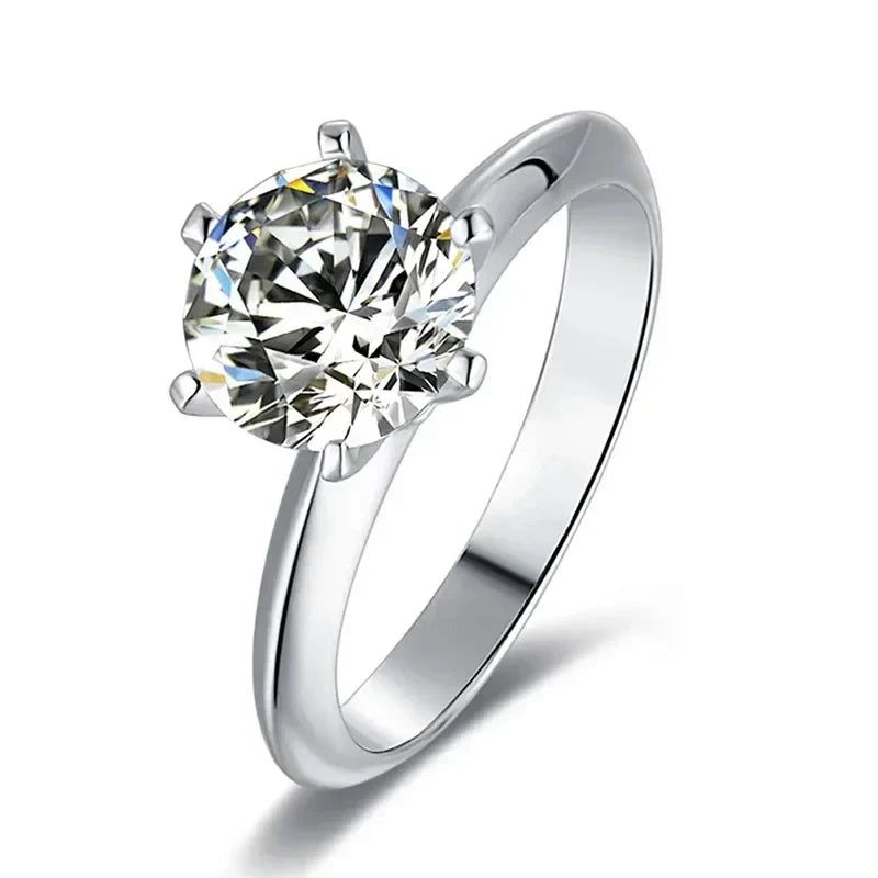 NeeTim 1 Carat D Color Moissanite Diamond Wedding Ring For Women 925 Sterling Silver Finger Band Fine Jewelry with Certificate