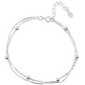 925 Sterling Silver Round Ball Lucky Bracelets Woman Double-Layer Snake Chain Hot Top Quality Jewelry Wedding Jewellery