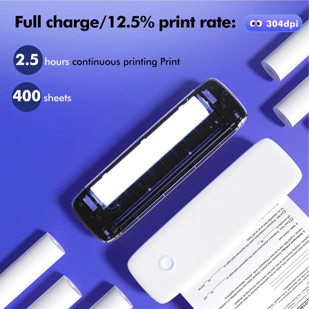 Portable Thermal Transfer Printer – Wireless & USB Label Printer
