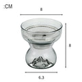 Glass Incense Burner Mountain Incense Holder for Coil Incense and Cone Incense with Glass Ash Catcher for Meditation Yoga Spa