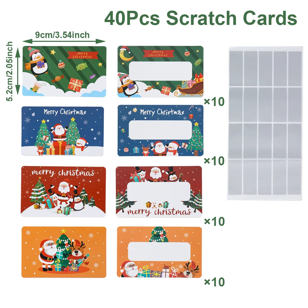 Christmas Scratch Cards Merry Christmas Decorations for Home 2025 Navidad Natal DIY Surprise Gifts Xmas Ornament New Year 2026