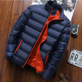 Men's Winter Jacket with Stand Collar – Thick Warm Windbreaker Coat, Casual Zip-Up Outerwear