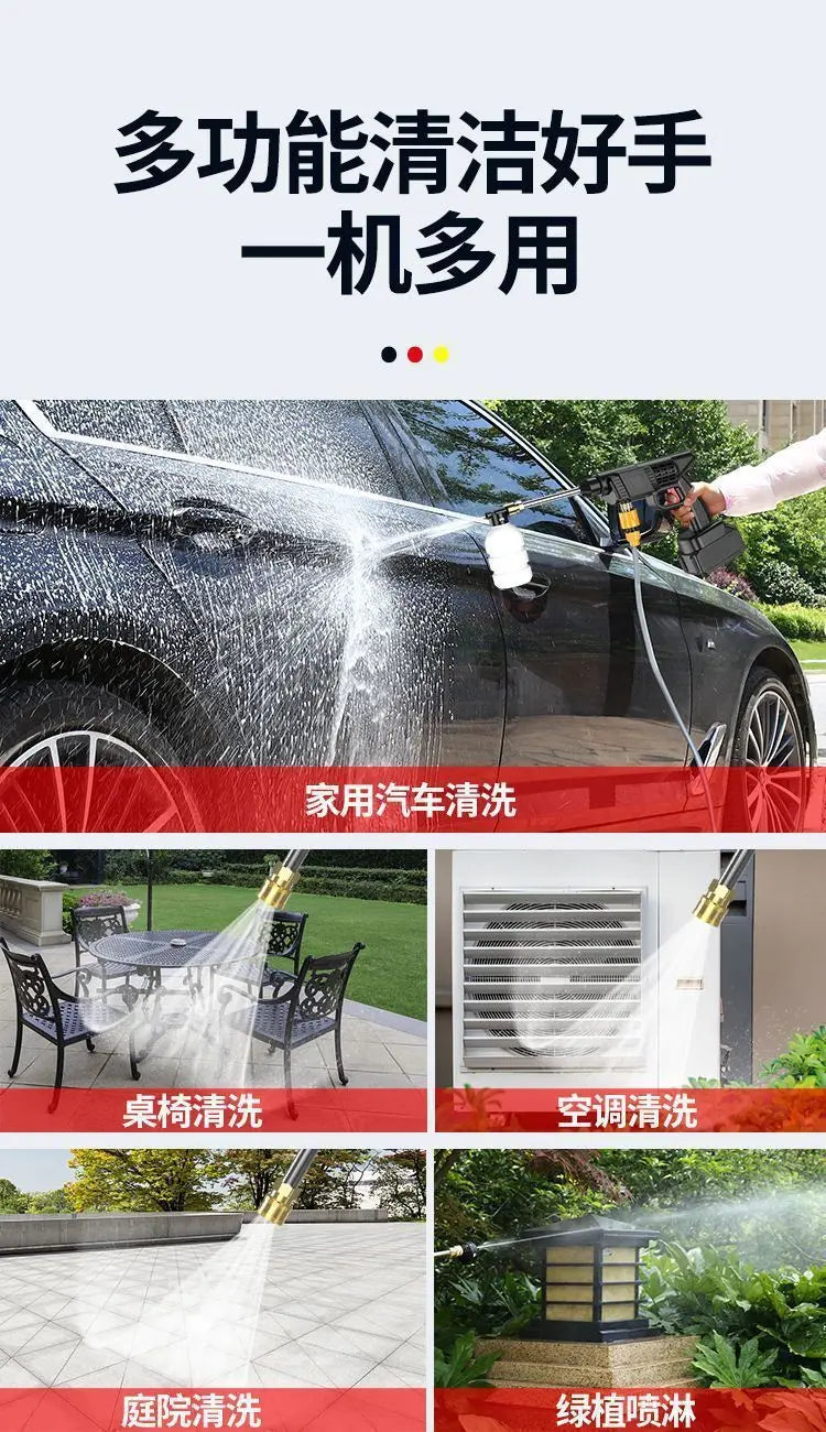 Rechargeable High-Pressure Water Gun – Portable Car Wash Sprayer