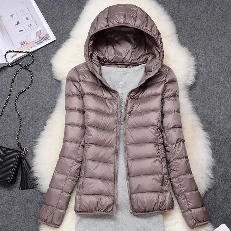 Lightweight Down Packable Puffer Jacket with Hood