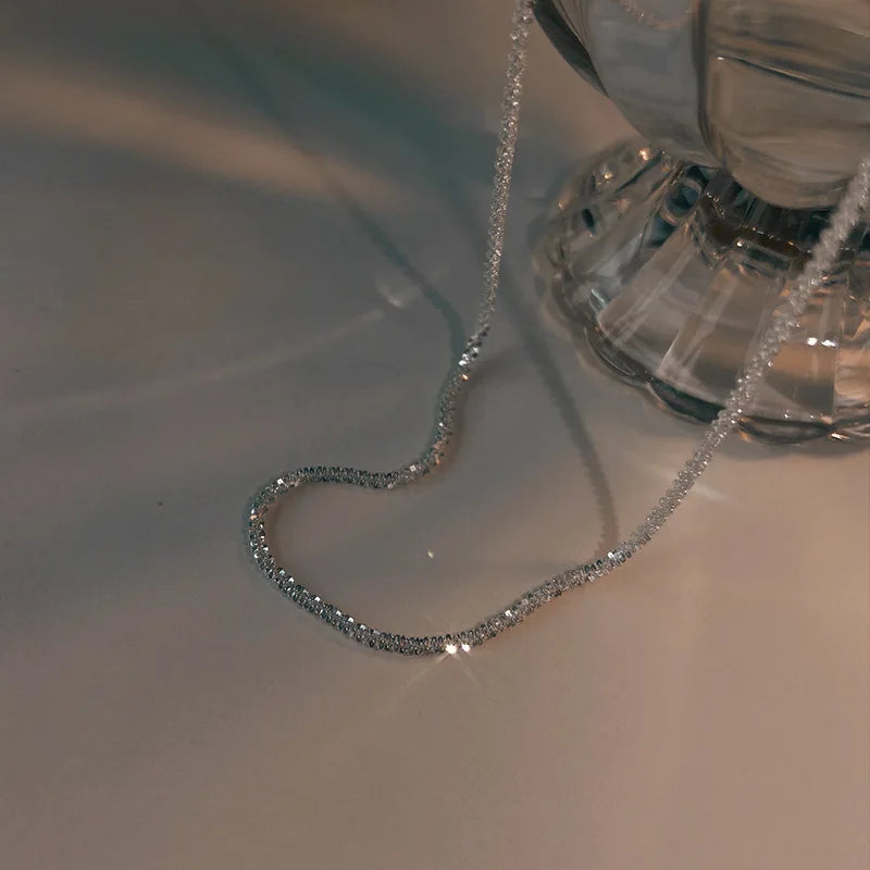 925 Silver Sparkling Sparkling Starry Sky anklets, fashionable, simple and niche design sense anklets