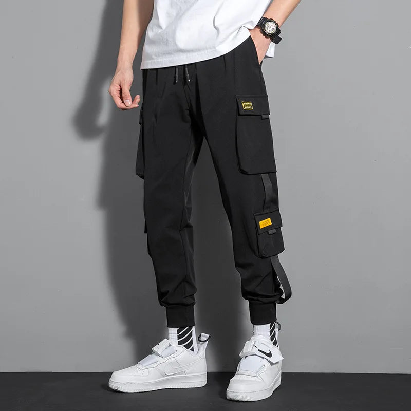 Men's Cargo Joggers, Casual Hip Hop Streetwear Sweatpants