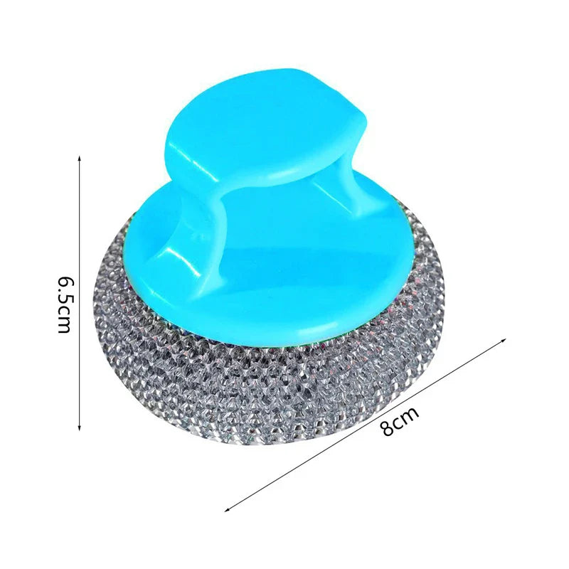 Kitchen Non Damaging Pot Strong Cleaning Brush Pot Brush Detachable And Washable Non Stick Pot Steel Wire Ball PET Cleaning Ball