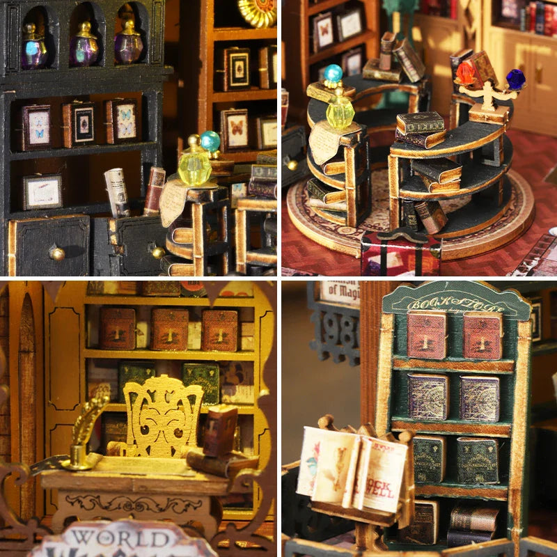 New DIY TWILIGHT BOOK CITY Miniature Kit - Handmade 3D Book Nook Model, Creative Christmas & Black Friday Gift Idea