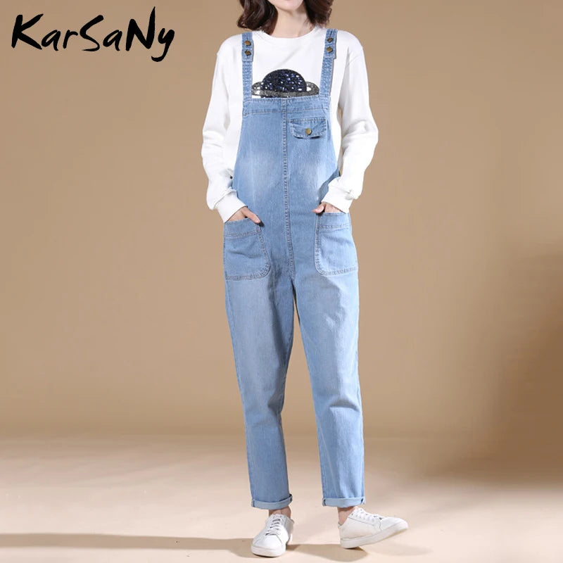 Overalls Jeans Women Jumpsuit Mom Denim Jeans