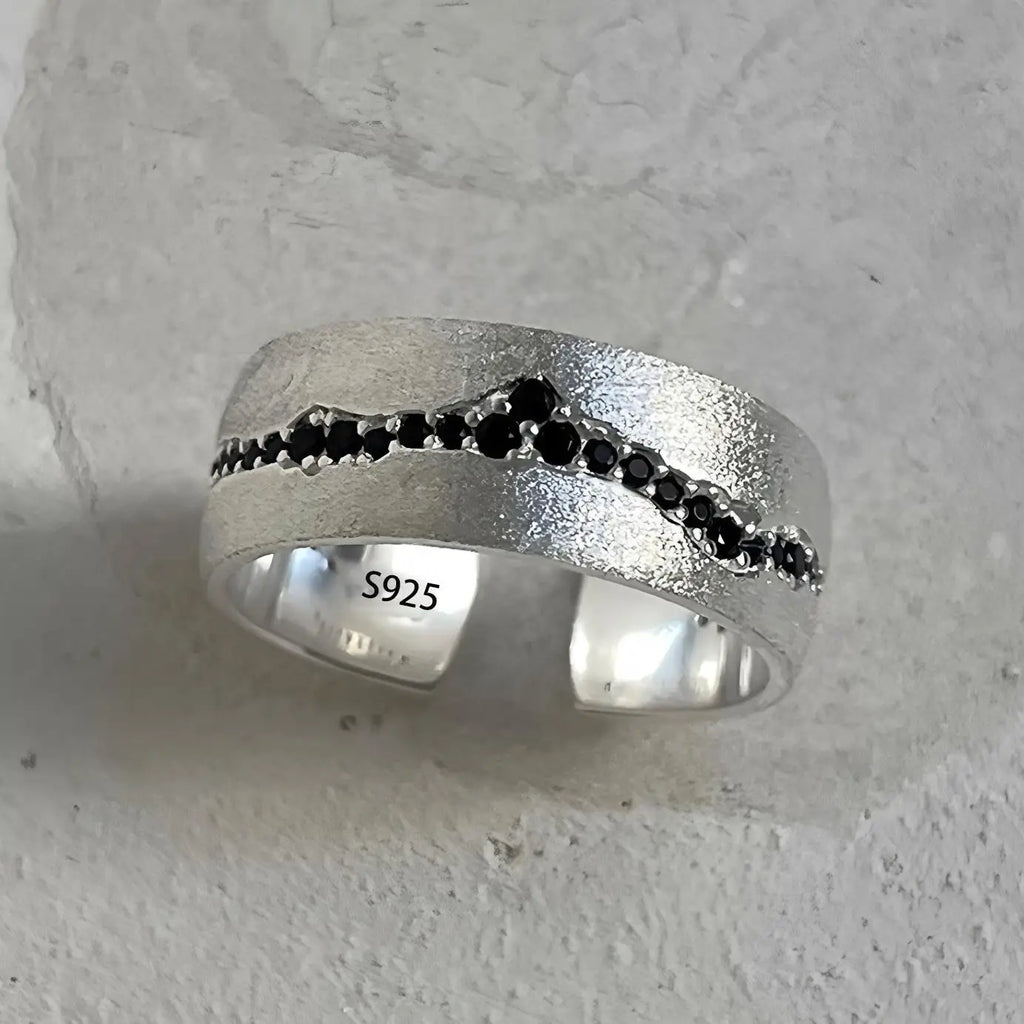 925 Sterling Silver Chain Knot Ring For Women Wrap Wide Band Rock Geometry Punk Jewelry Gift Wholesale Dropshipping