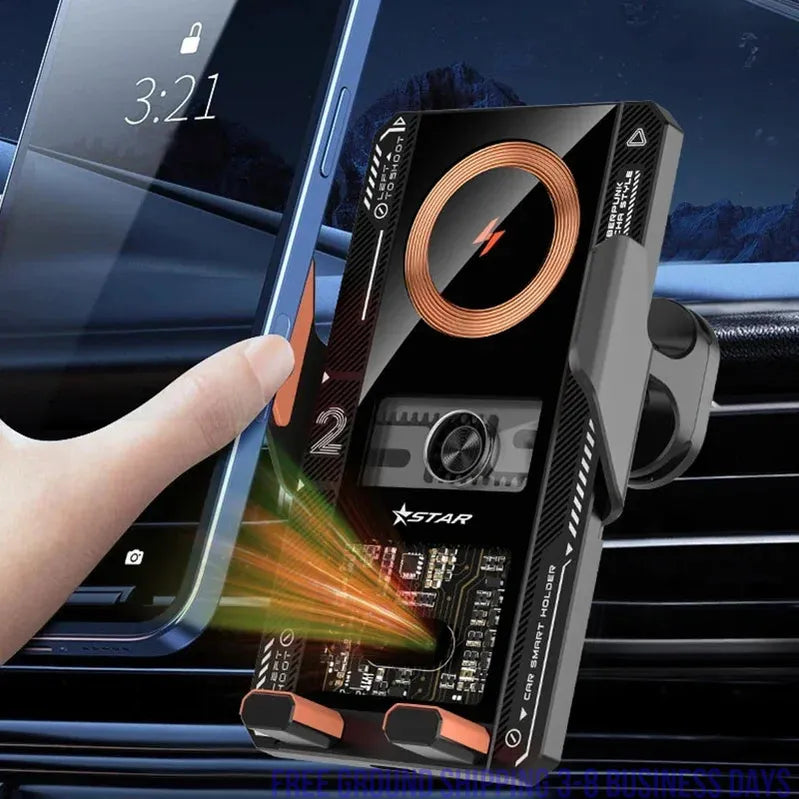Wireless Car Charger Phone Holder Fast Charging Air Vent Mount