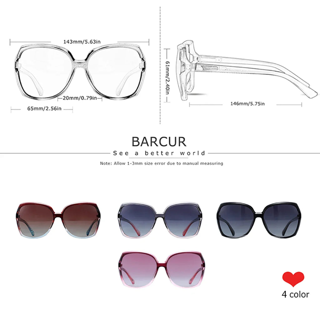 Oversized Square Polarized Sunglasses for Streetwear Style