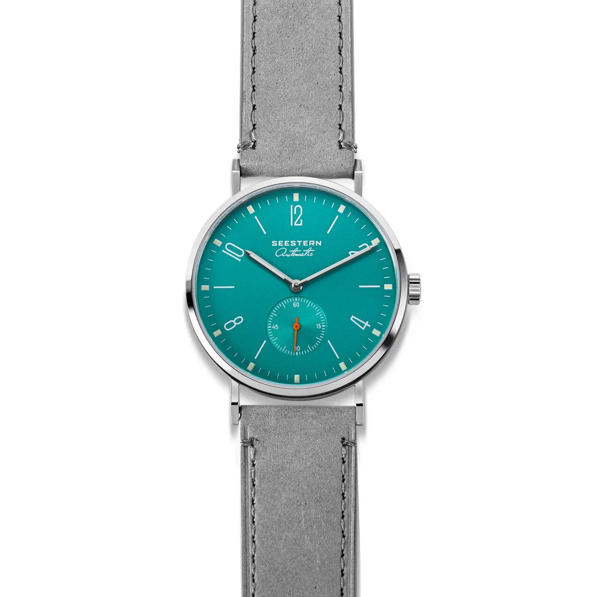 Men's Ultra-Thin Automatic Watch, Stainless Steel, Leather Band Business Watch