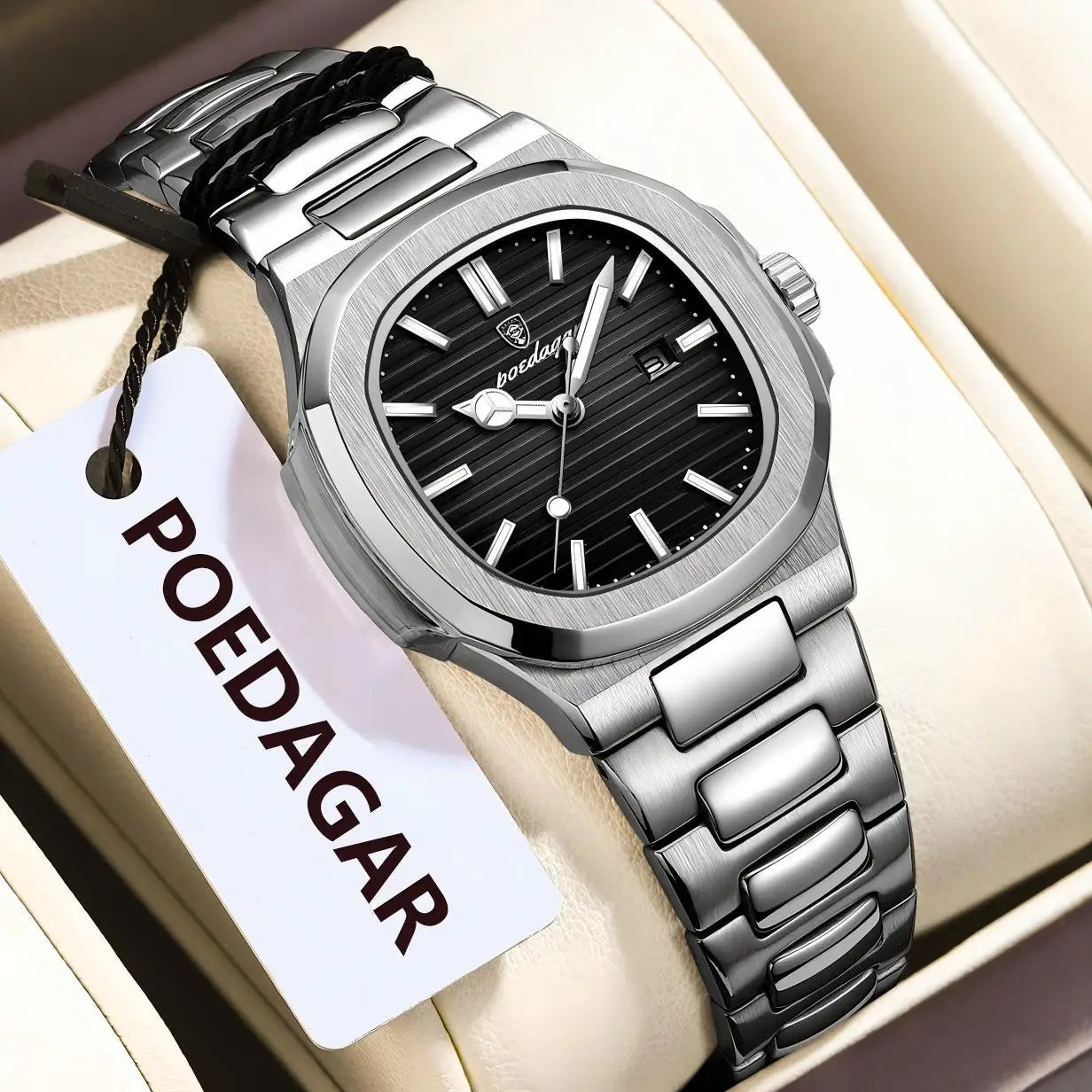POEDAGAR Elegant Women's Quartz Watches Waterproof Luminous Date Ladies Wristwatch Stainless Steel Fashion Watch For Woman Reloj
