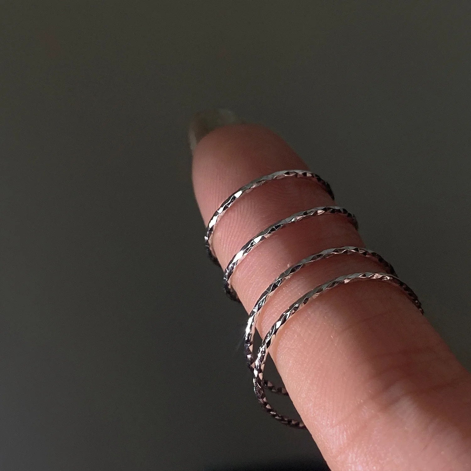 925 Sterling Silver Simple and Versatile Plain Ring Foldable Ring Party Jewelry Accessories For Women and Girls