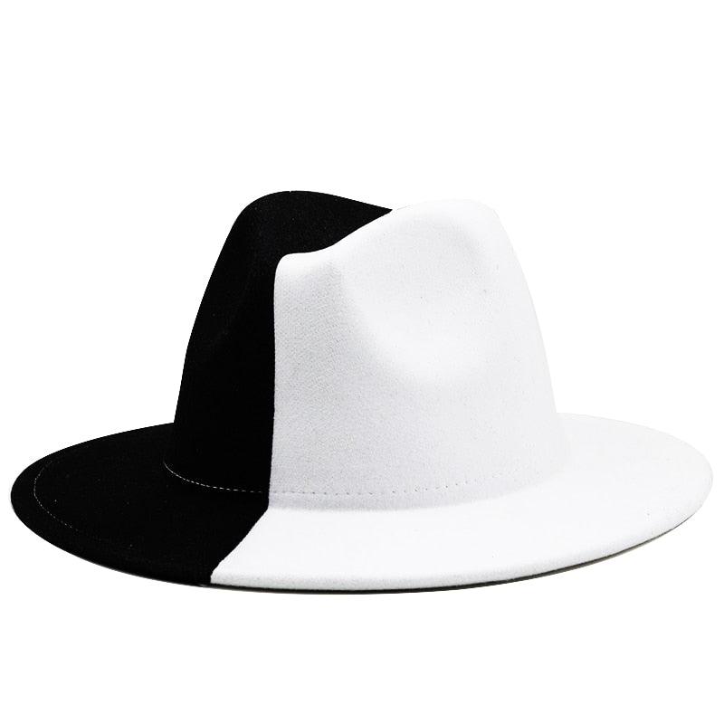 Two-Tone Modern Unisex Fedora Hat with Adjustable Fit