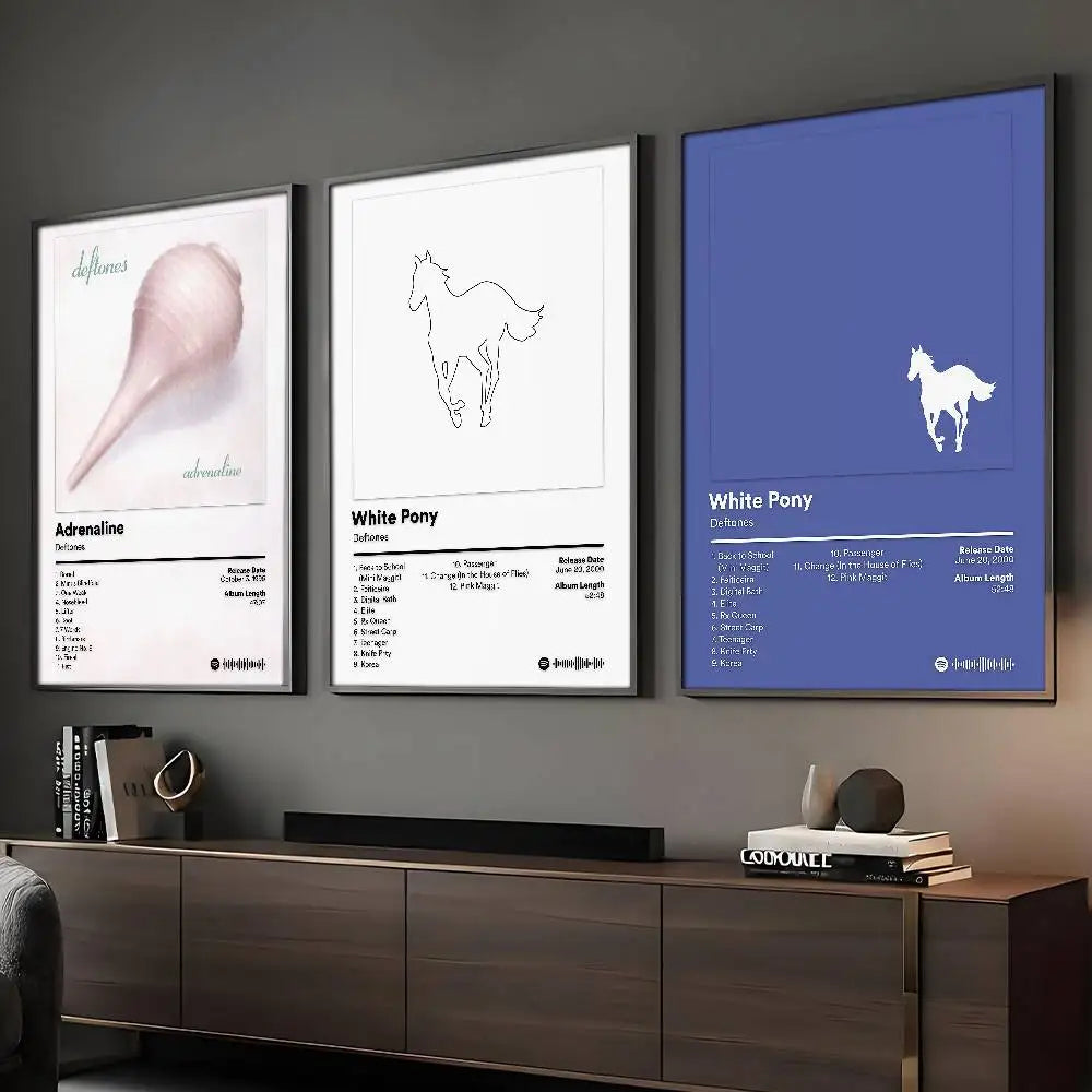 D-Deftones Private Music Poster HD Art Sticky Wall Waterproof Home Living Room Bar Decoration