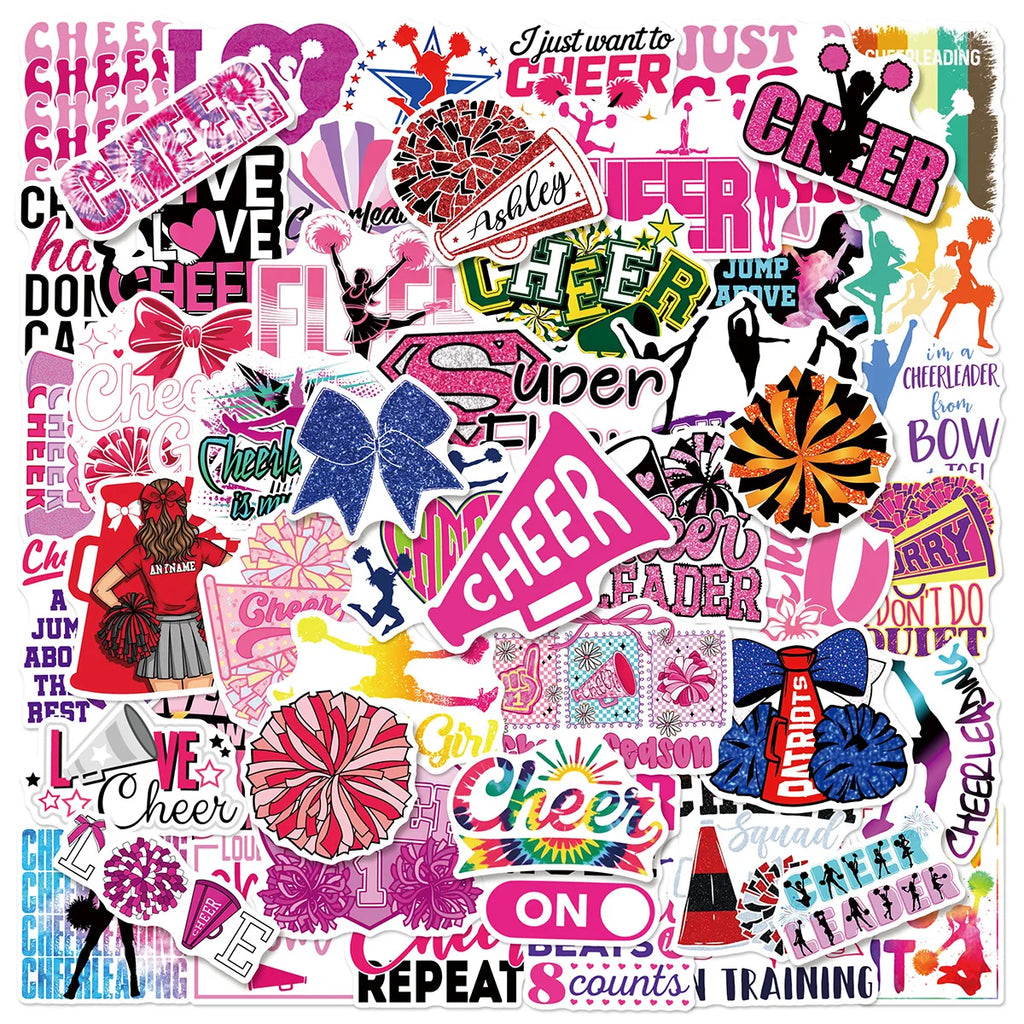 50/100PCS Cheerleading Personalized Graffiti Stickers Car Luggage Water Cups Scooter Stationery Notebook Stickers