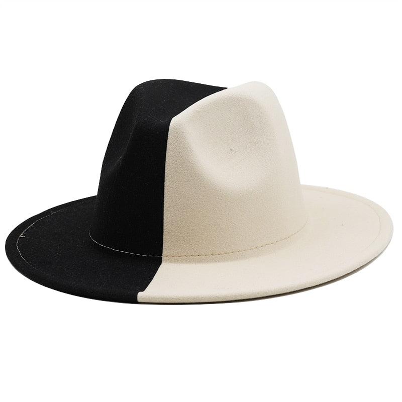 Two-Tone Modern Unisex Fedora Hat with Adjustable Fit