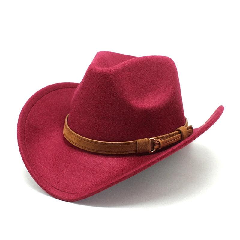 White Western Cowboy Hat for Men Vintage Wide Brim Fedora Style