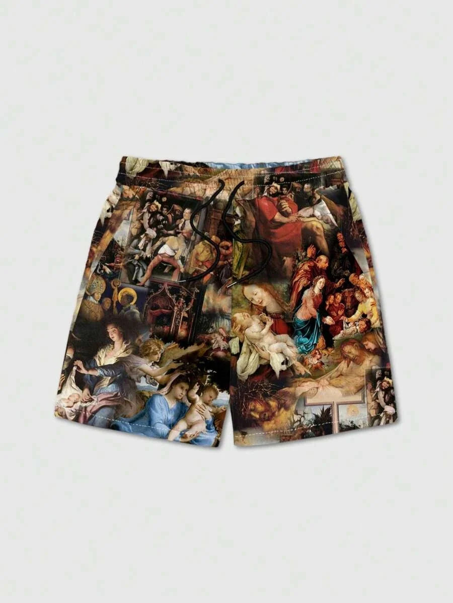 Men's 3D Art Print Quick Dry Summer Shorts