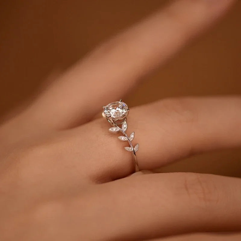 NeeTim 1CT Moissanite Diamond Rings Wedding Band for Women 925 Sterling Silver with Plated White Gold Bands Engagement Ring