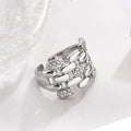 NEWBUY Trendy Gold Color Copper Geometric Jewelry Luxury AAA Cubic Zirconia Wedding Ring For Elegant Women Engagement Gift