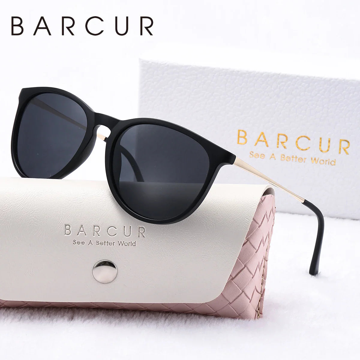 Leopard Print Cat Eye Sunglasses Polarized UV400 Gradient Lenses