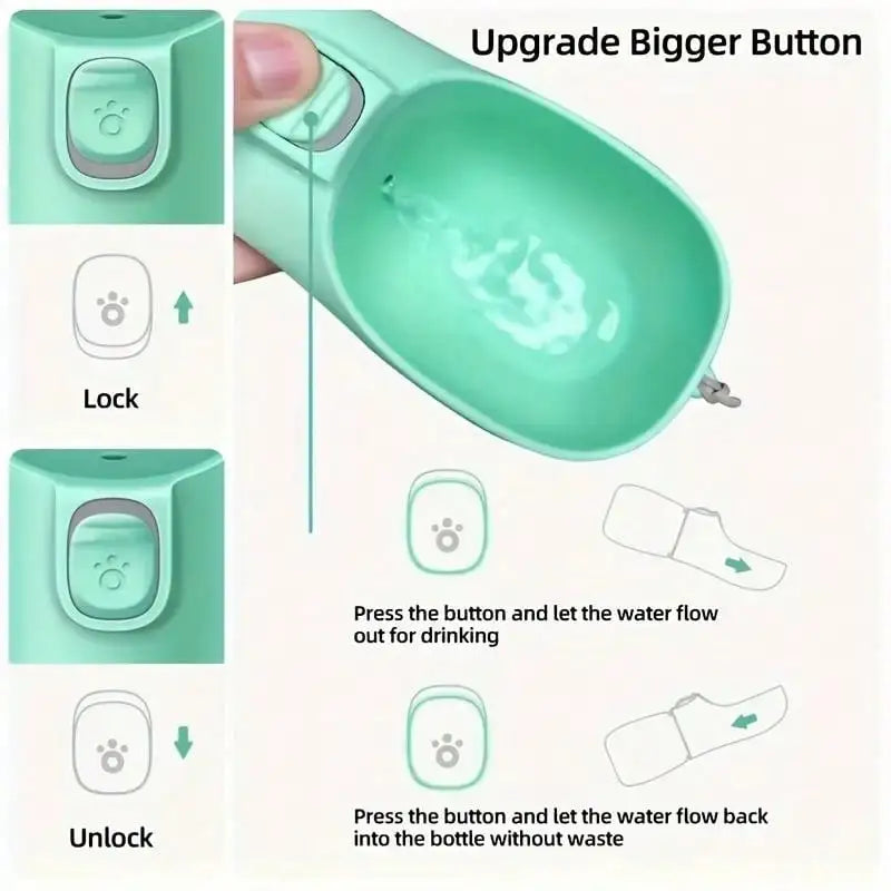 Portable Dog Water Bottle – Travel Dispenser, Leak-Proof for Walking & Hiking