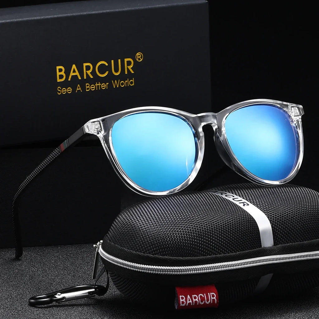 Women wearing stylish cat eye sunglasses with lightweight polycarbonate frames and polarized lenses.