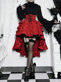 Alt Goth Fairy core Grunge Lolita Skirt Women Dark Gothic
