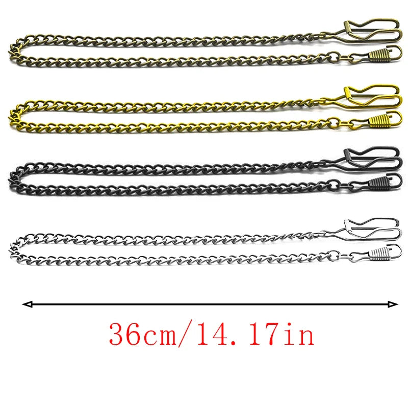 Vintage Bronze Steampunk Pocket Watch Waist Chain Replacement Chain Waist Chain