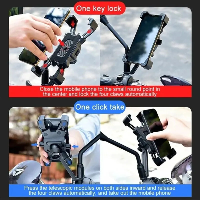 360° Bicycle Phone Holder – Rotating Handlebar Mount for Phones