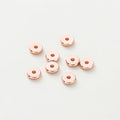50pcs/lot 14K/18K Gold Color Plated Brass 4mm 5mm 6mm Round Spacer Beads Flat Bracelet Beads for DIY Jewelry Accessories