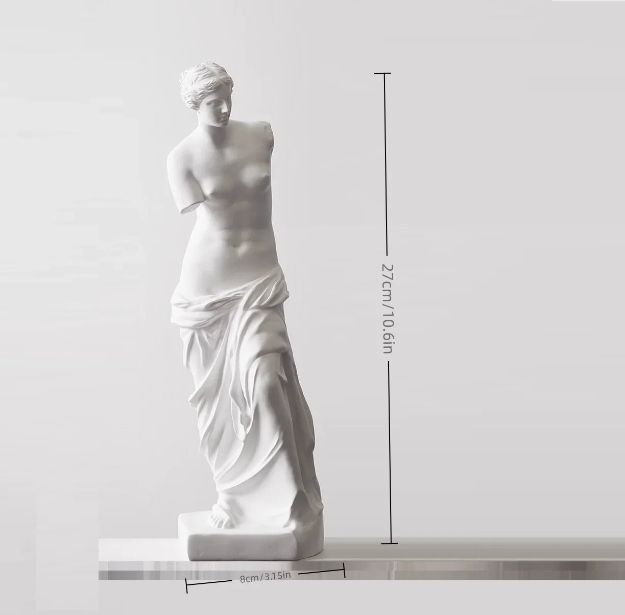 White Venus de Milo Resin Statue Greek Goddess Home Decor