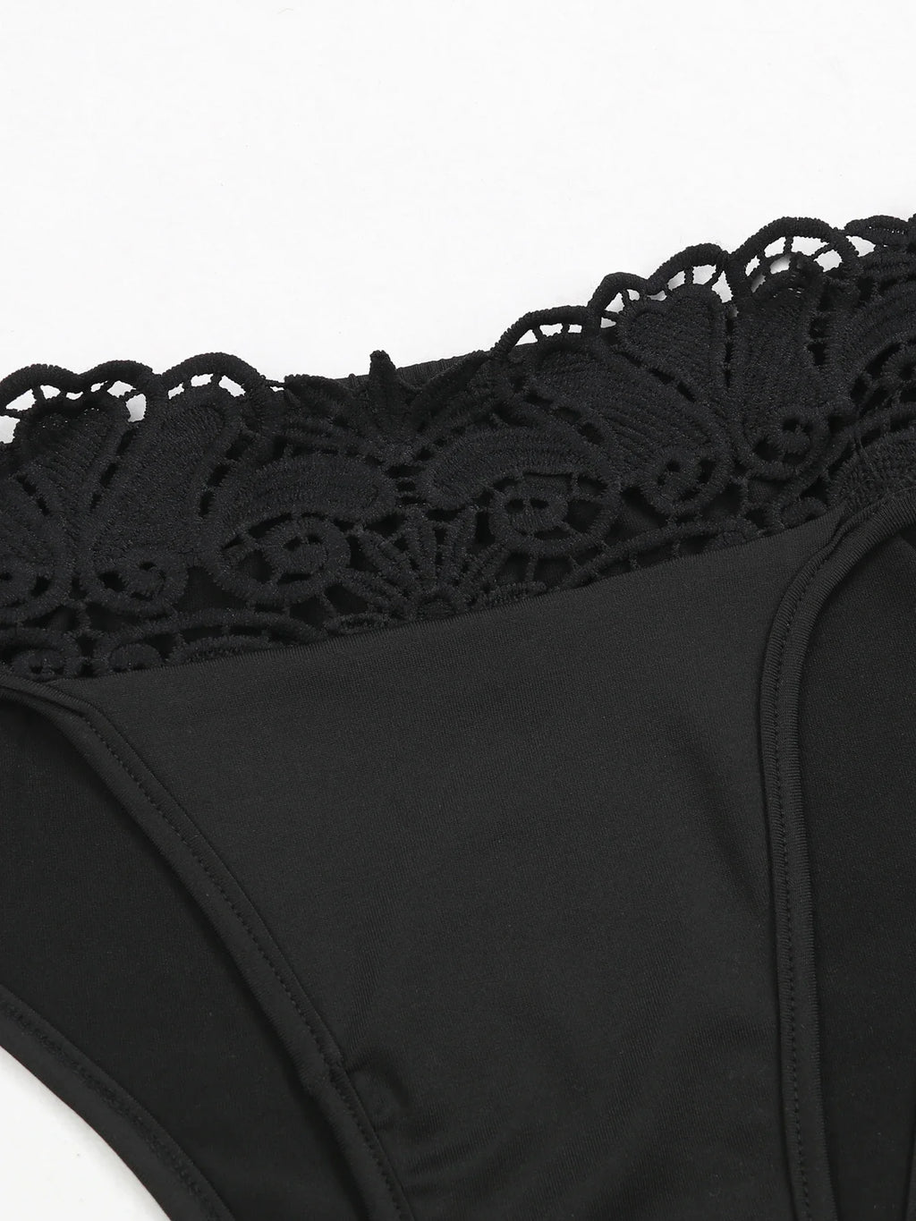 Halle Black Lace Three Piece swimsuit