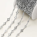 1Meter/Pack 5.5MM 14/18K Gold Plated Brass Rhombus Chain For Jewelry Making Necklace Bracelets Chain Jewelry Making Supplies