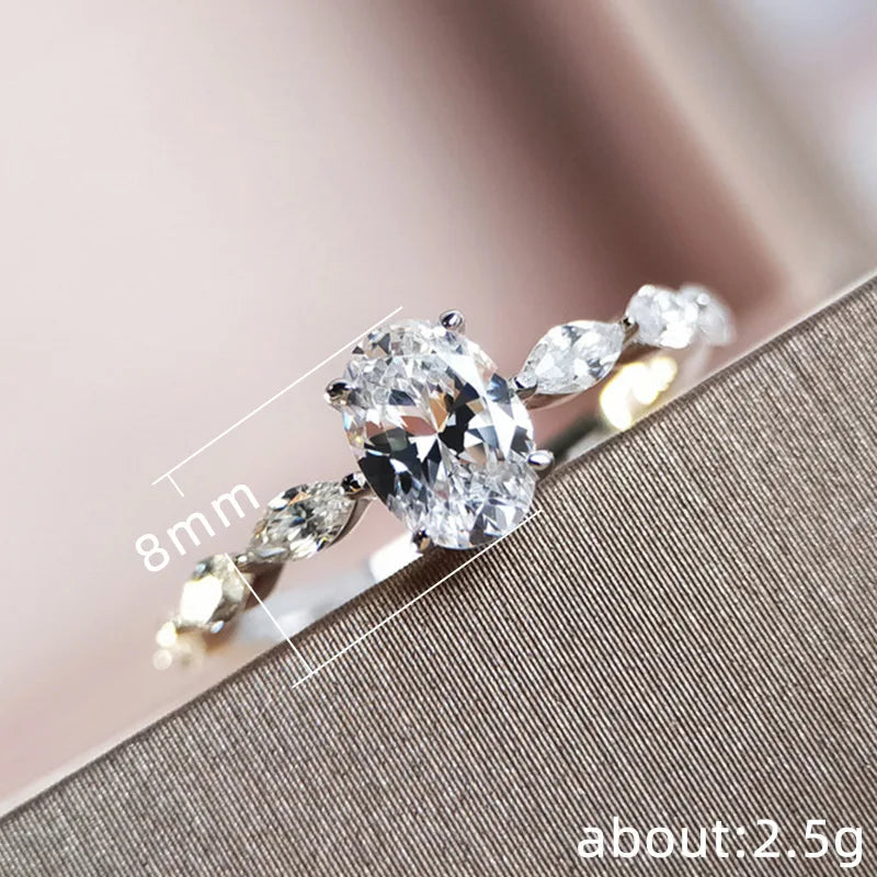 925 Sterling Silver Dainty Women Rings Small AAA Cubic Zircon Delicate Proposal Ring for Lover High Quality Wedding Jewelry