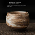 Japanese Handmade Rough Pottery Tea Cup Ceramic Kung Fu Tea Set Single Cup Antique Style Quiet Path Antique Craftsmanship Gift