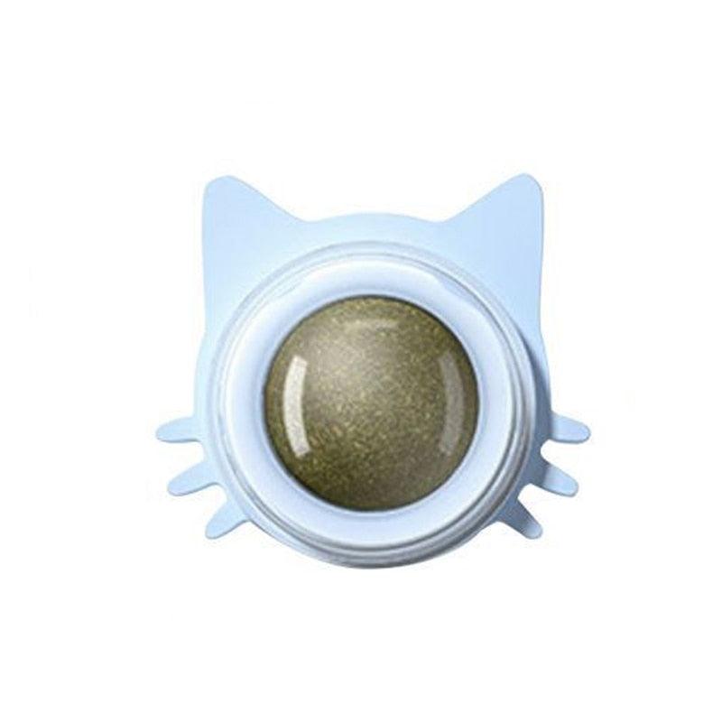 Self-Rotating Cat Wall Toy with Catnip Ball and LED Light