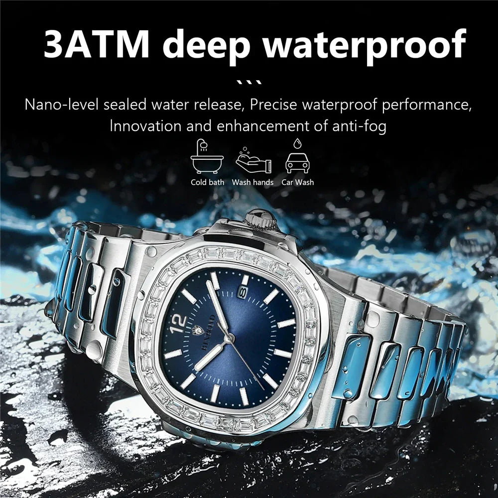 Luxury Digital New Diamond Watch For Man Fashion Quartz Wristwatches Mens Automatic Watches Man Gifts Clock Tudo Por 1 Real