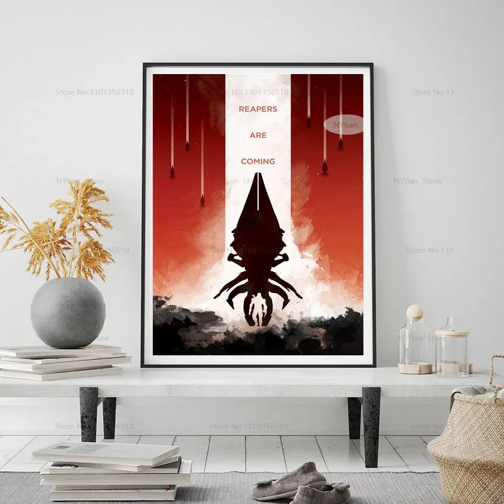 NT1464 Mass Effect Poster Minimalist Classic Game Gift Posters And Prints Wall Art Picture Canvas Painting For Home Room Decor