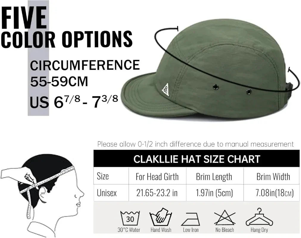 Summer Trucker Cap – 5-Panel Baseball Hat with Short Brim