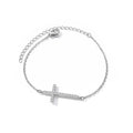 Crystal Cross Bracelets For Women Fashion Gold Plated Stainless Steel Cross Bracelet Vintage Religion Aesthetic Jewelry Gift