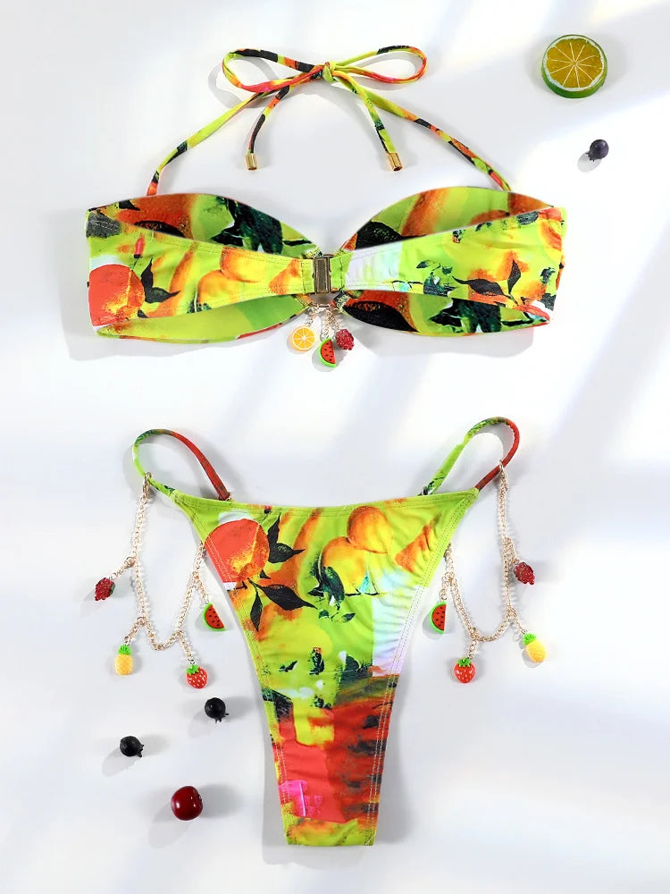 Tropical gems two piece swimsuit