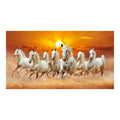 Modern Simple Wall Art 7 Running White Horses Sunset Scenery HD Canvas Printing Poster Home Living Room Bedroom Decoration