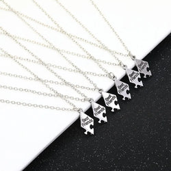 4/5/6/7/8 Pcs Unisex Alloy Best Friend Necklace Pendant Set Creative Trendy Fashion Necklace Jewelry gifts For Friend