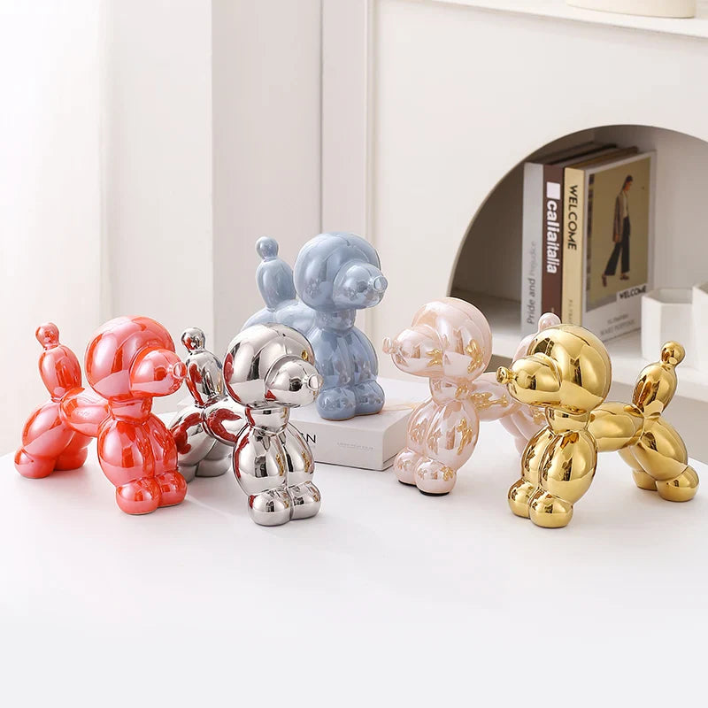 Ceramic Guest Dog Figurine Home Decor room Decoration Accessories Office Nordic Animal Decorative Sculptures  Figurines