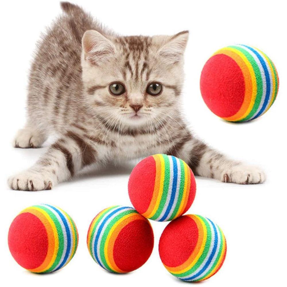 10pcs Interactive Soft Foam Cat Toy Balls for Indoor Chase